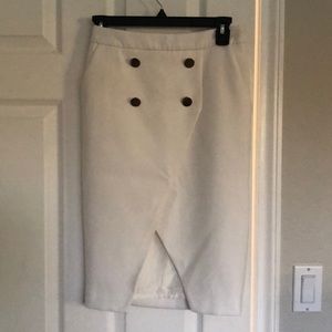 Zara asymmetrical white skirt